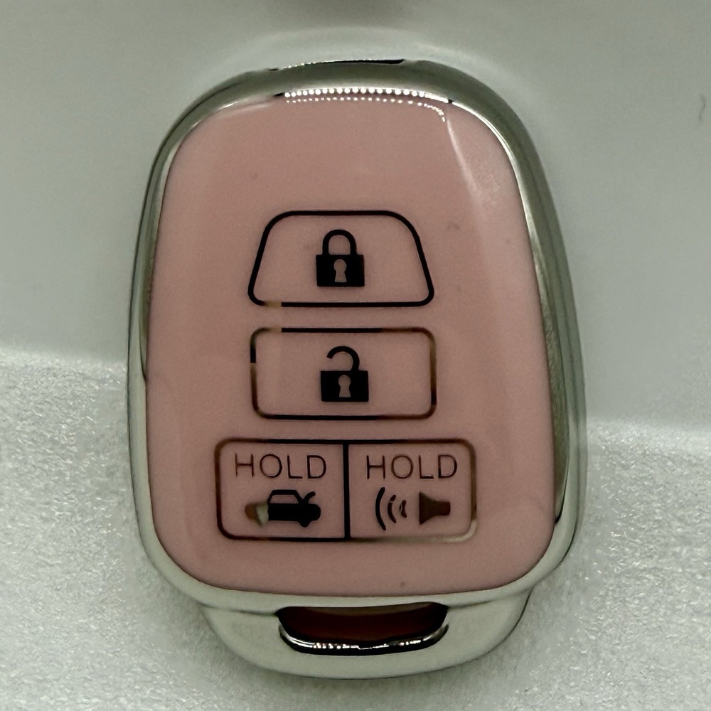 Pink Key Fob Skin 4 Button for Toyota Sequoia Camry Corolla Highlander Rav4 Note